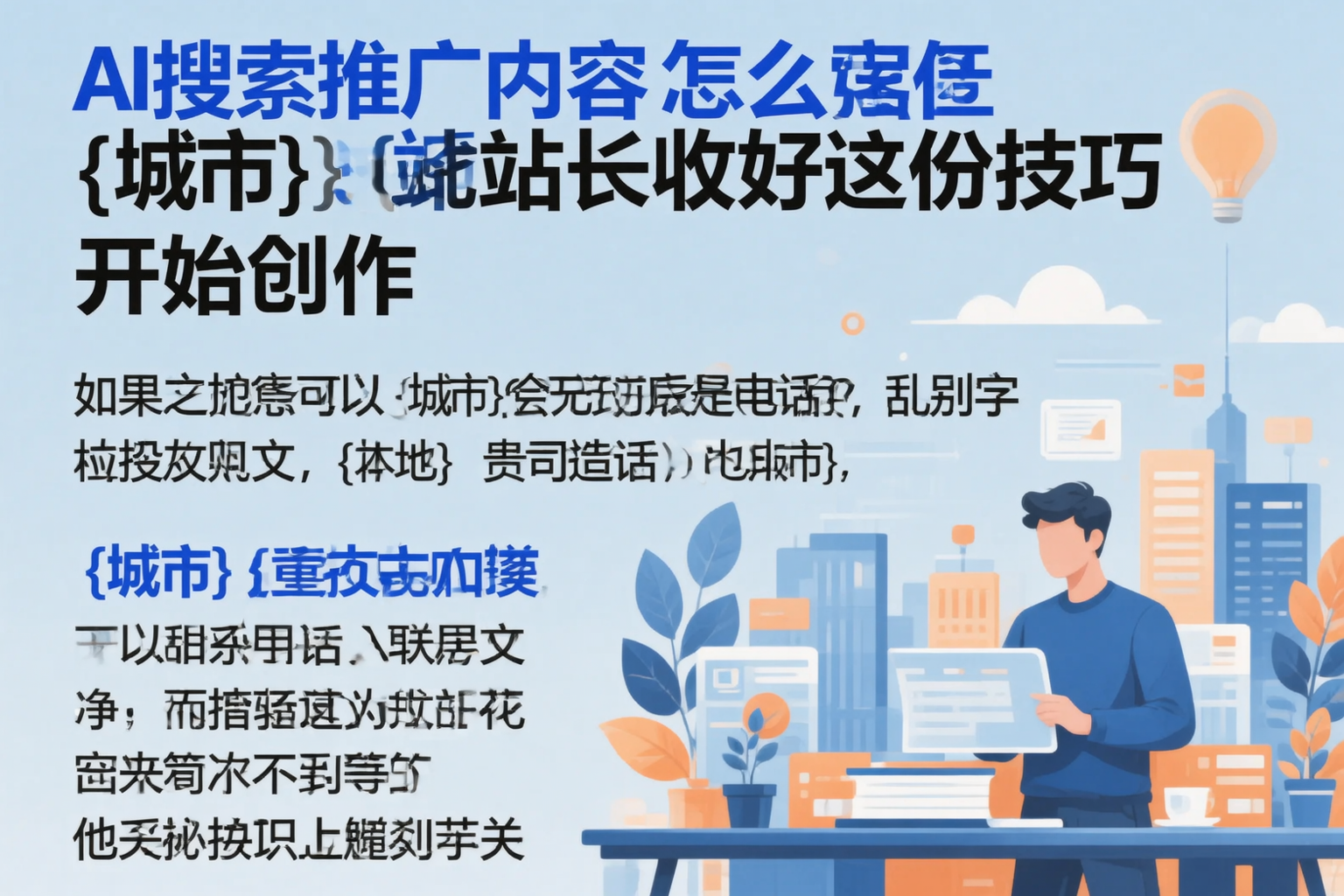 AI搜索推广内容怎么写？焦作站长收好这份技巧
