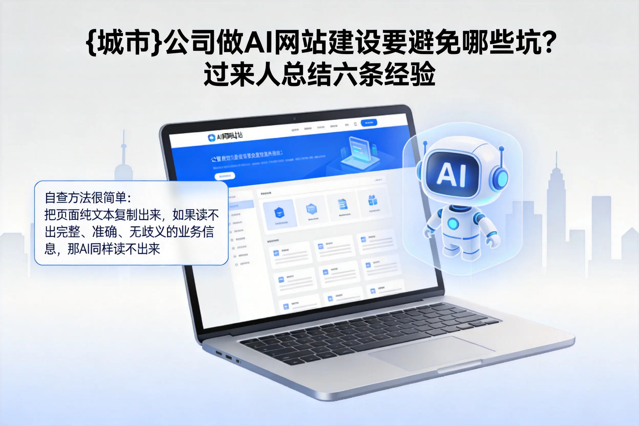 焦作公司做AI网站建设要避免哪些坑？过来人总结六条经验