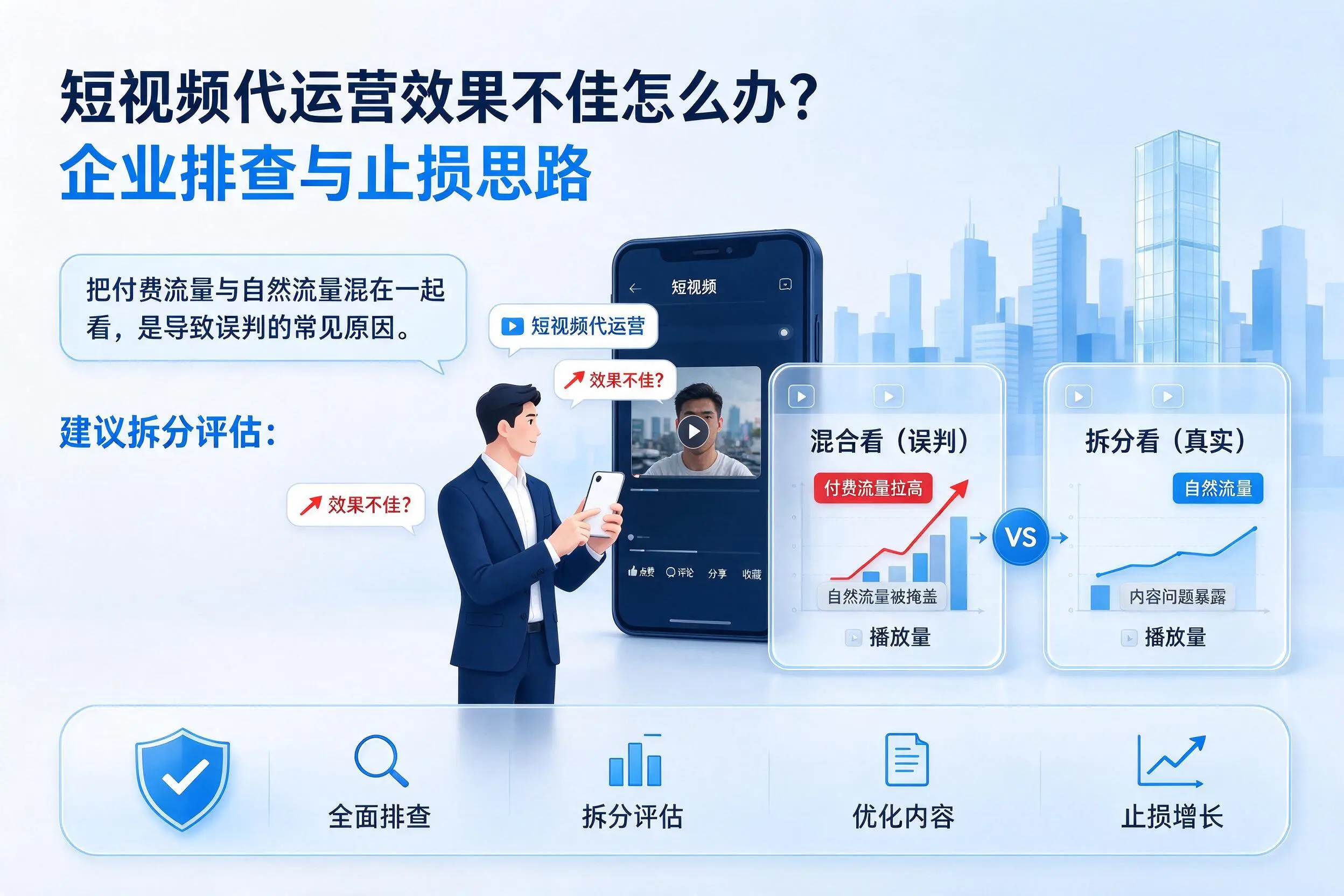 短视频代运营效果不佳怎么办?焦作企业排查与止损思路