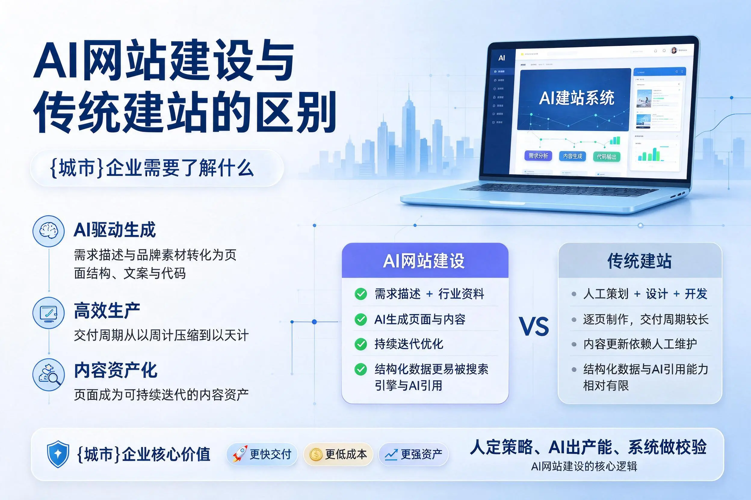 AI网站建设与传统建站的区别，焦作企业需要了解什么