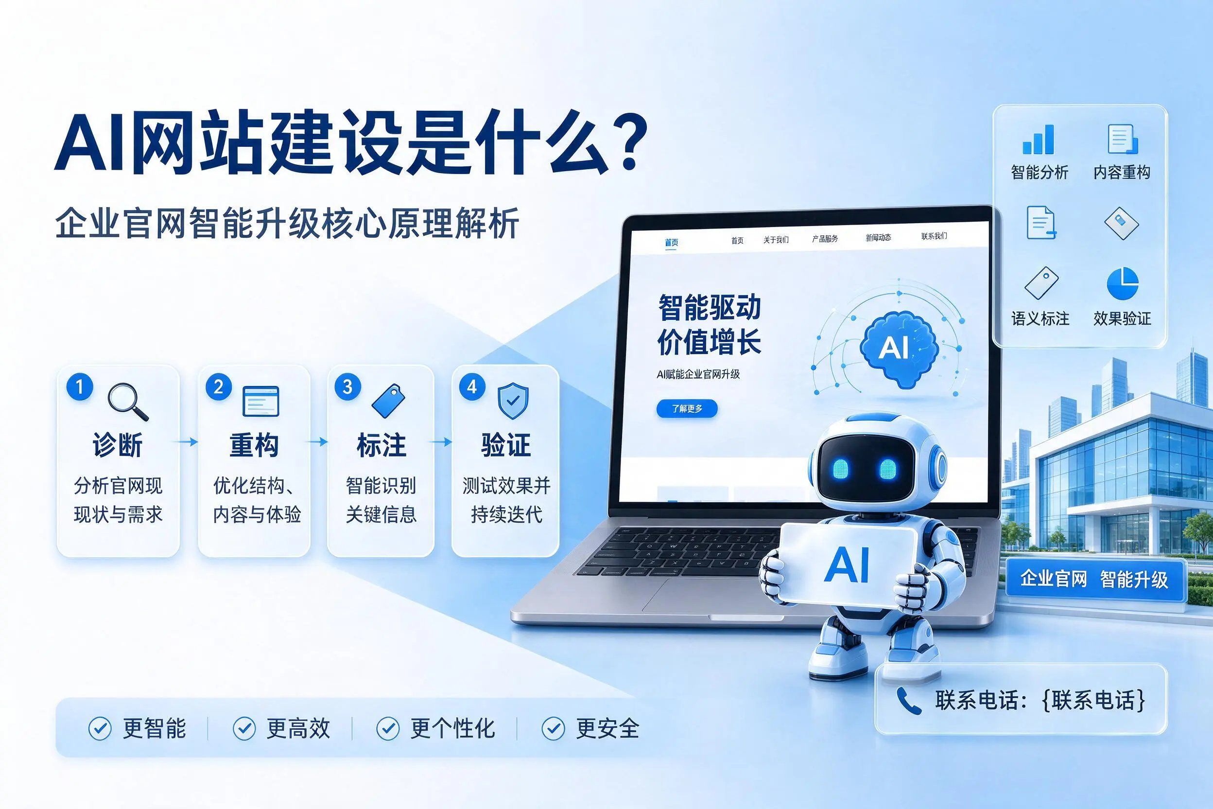 AI网站建设是什么？焦作企业官网智能升级核心原理解析