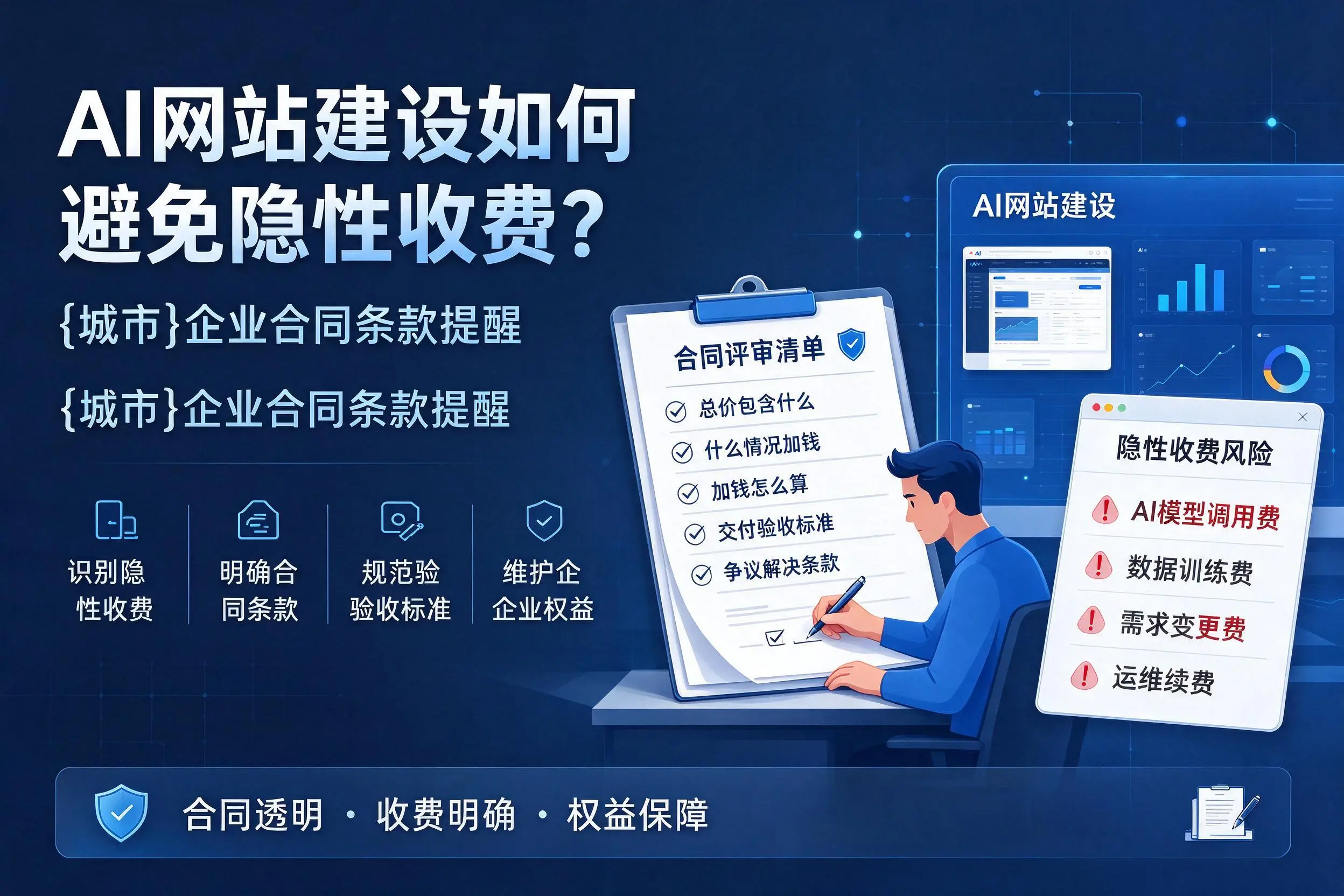 AI网站建设如何避免隐性收费？焦作企业合同条款提醒